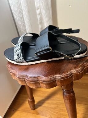 Teva Black and White Women's Strappy Sandals